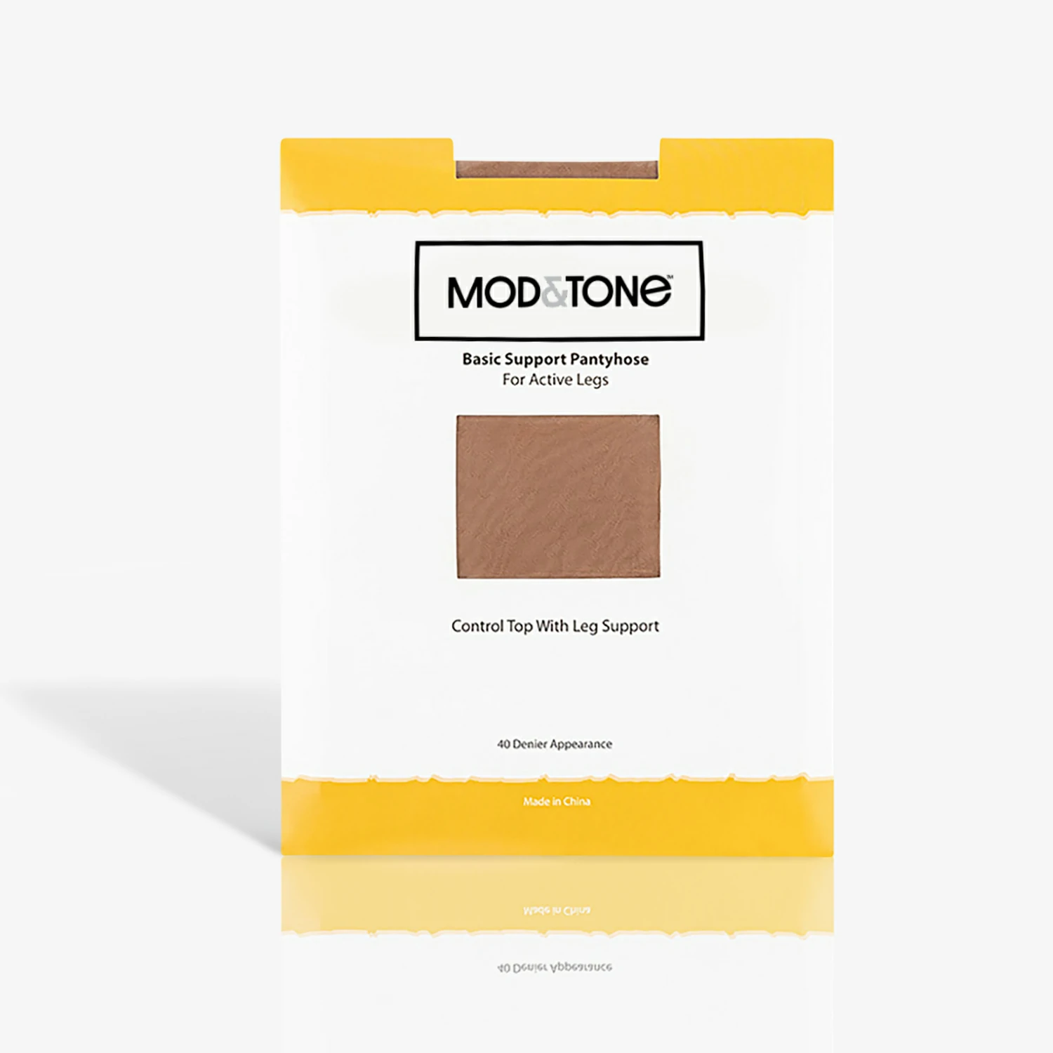Mod&tone 6 pack Basic Support Pantyhose 40 denier bronzing spf 15 with Basic Support.